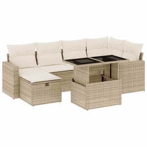 Ensemble de canapés de jardin beige crème - Product Image 2