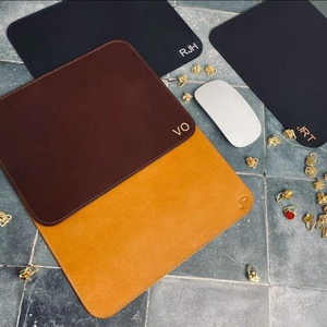 Genuine Leather Mouse Pad Ultra <b>Slim</b> <b>Desk</b> Mat Full Grain Cowhide Leather Case Mousepad for Sleek Laptop Setups LMP-0067 - Product Image 1
