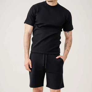 Ensemble de shorts en tissu éponge 100% coton pour homme, style hip-hop, nouveau design, impression par sublimation, couleur unie, séchage rapide, vêtements d'été - Product Image 6