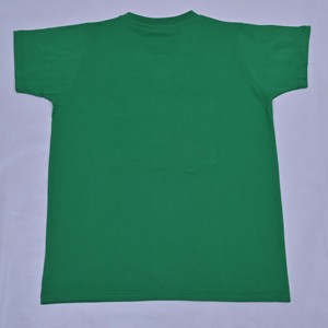 เสื้อยืดคอวีสีเขียวสำหรับผู้หญิง พร้อมโลโก้ปักสีชมพูด้านหน้า เสื้อยืดลำลองแขนสั้นผ้าฝ้ายเจอร์ซีย์คุณภาพสูง - Product Image 6