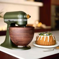 WOODY24INTO7 Bol mélangeur en bois moderne, écologique, fait main, compatible KitchenAid |   Utilisation sur table |   Cadeau d'anniversaire |   Haute qualité