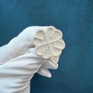 Anillo de Moissanita con Forma de Flor, Diseño Iced Out, Plata de Ley 925 Original, Joyería Fina Hip Hop, Regalo para Amigos - Product Image 1