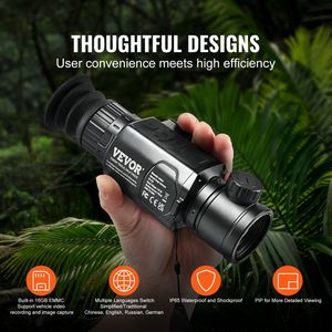 Monocular con Cámara Termográfica con Zoom de 1X-8X, Pantalla OLED de 0.39 Pulgadas, Telescopio de Visión Nocturna para Caza - Product Image 6