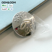 Placas de Identificación Metálicas en Relieve, con Forma de Flor, Pulimentadas, Electrochapadas, de Aluminio 3D, de Lujo, para Bolsos y Prendas