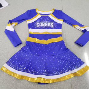 Ensemble d'uniformes de cheerleading Raiders noir et blanc avec strass, manches longues, tenue d'équipe pour adolescentes - Product Image 3