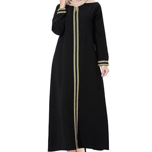 Abayas de qualité supérieure, imprimées et brodées, vêtements traditionnels, offre spéciale Dubaï, respirantes, longueur au sol, manches longues - Product Image 4