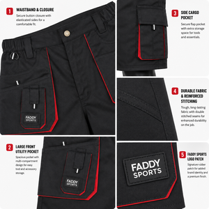 Shorts de travail robustes multi-poches pour hommes – Shorts utilitaires durables – Vente en gros - Product Image 5
