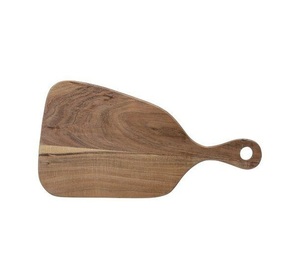 Planche à découper rustique en bois naturel fait main, planche de service solide pour la cuisine, idéale pour le pain, les fruits, les légumes, la viande et le fromage - Product Image 2