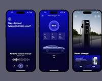 Aplicación inteligente para cargar vehículos eléctricos que permite encontrar estaciones, programar la carga, pagar en línea y ver el historial de carga.