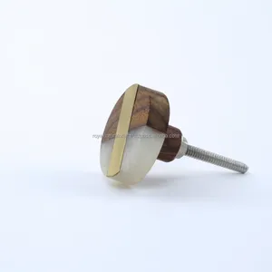 Chất lượng tốt nhất sang trọng handmade gỗ nhựa knobs mặt hàng bằng gỗ tự nhiên đá & tay nắm cửa phần cứng Phụ kiện sản xuất tại Ấn Độ - Product Image 3