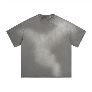 T-shirt personnalisé avec logo, vintage, en coton épais 100 %, effet délavé, coupe oversize, col ras du cou, épaules tombantes, coupe carrée, style streetwear, formel - Product Image 5