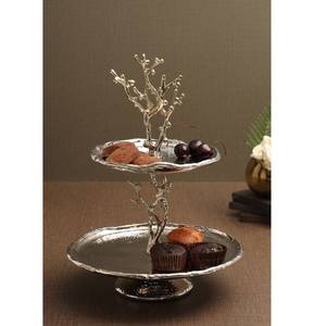 Support à gâteau décoratif de luxe à 3 niveaux en aluminium argenté fait main, personnalisable en gros, pour fêtes et mariages CRAFT ASCENT TCAIB-002 - Product Image 5