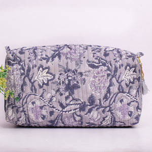 Ensemble de trousses de maquillage multifonctionnelles en coton fait main, écologiques, résistantes à l'eau, grande capacité, pour voyages - Product Image 3