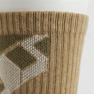 Crew <b>Socks</b> Solid Color Beige Knitted Cotton Breathable Casual Daily Wear Adult Spring Standard <b>Thickness</b> - Product Image 4