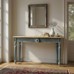 Vintage Distressed Solid Wood Narrow Nightstand Decorative Apartment Villa Living Room Bedroom Furniture - Product Image 1