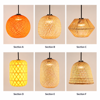 Luminaire suspendu LED en rotin tissé à la main, étanche IP65, pour extérieur, blanc chaud, boîtier en aluminium, patio, pergola, jardin