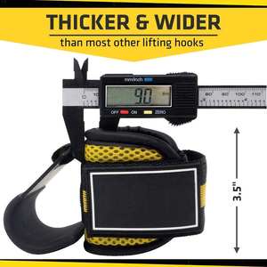 Crochets de musculation, crochets de levage de poids, crochets de musculation robustes en nylon avec crochet en fer, accessoires de gym et de fitness - Product Image 2