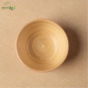 Tazón de Bambú Hecho a Mano, Moderno, Personalizado, Minimalista, Desechable, con Acabado Natural y Color Mate, Ecológico - Product Image 3