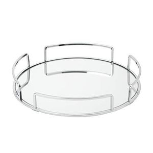 Plateau élégant en métal et verre pour les banquets de mariage, les réceptions, la restauration, le service de collations, de desserts, de fruits et de boissons - Product Image 1