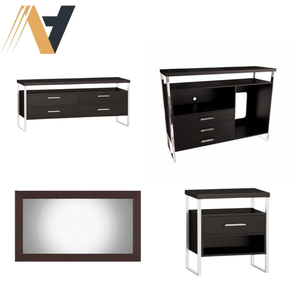 ชุดเฟอร์นิเจอร์ห้องนอนโรงแรมทำจากโลหะไม้โอ๊คสไตล์ตะวันตกที่ดีที่สุดเป็นมิตรกับสิ่งแวดล้อมทนทานวางซ้อนกันได้แบบพกพาออตโตมันกันน้ำ - Product Image 3