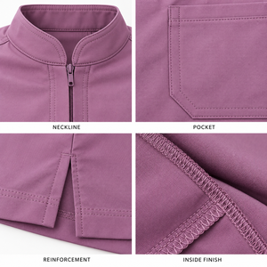 Nouveau style 2026 – Blouse médicale personnalisée avec logo imprimé pour femme, grande taille, infirmière, spa, extensible, en spandex, uniforme de travail - Product Image 4