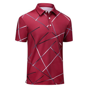 Impression ou broderie personnalisées, polo de golf pour homme de haute qualité, respirant, en coton et polyester, pas cher, anti-transpiration - Product Image 1