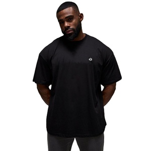 2025 nuevo Vintage de gran tamaño 100% algodón Jersey Camiseta larga hombres ajuste suelto 200gsm personalizado para cuello redondo estilo Hip Hop - Product Image 1