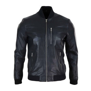 Veste bomber en cuir pour homme, respirante et à séchage rapide, vente en ligne, veste d'hiver en cuir pour homme - Product Image 1