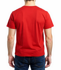 เสื้อยืดผู้ชายทรงปกติ แขนสั้น ผ้าฝ้าย 100% สกรีนโลโก้ด้านหน้า รับผลิตตามแบบ สำหรับฤดูร้อน แห้งเร็ว ไม่เป็นขุย จาก Trendy Wholesales - Product Image 2