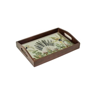 ถาดเสิร์ฟไม้ MDF พรีเมียมแบบดั้งเดิม ผลิตด้วยมือ สำหรับใช้ในบ้าน โรงแรม ร้านอาหาร - ของตกแต่งโต๊ะอาหาร - Product Image 1