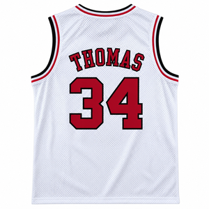 Maillot de basket-ball personnalisé en sublimation blanche du Maryland, respirant, en maille à trous d'oiseau, sans manches, uniforme professionnel pour hommes - Product Image 2