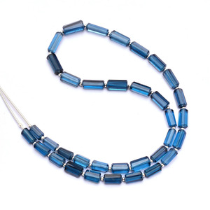 Pierre précieuse naturelle authentique de qualité supérieure, topaze AAA, trouvée en forme de tube, facetée, de 9 mm à 13 mm, pour la création de bijoux. - Product Image 4