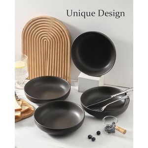 Set di 4 Grandi Ciotole in Ceramica da 34 oz per Pasta, Insalata, Ramen, Frutta, Cereali, Cena, Ampia Capacità - Product Image 2