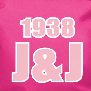 กระเป๋าโท้ท Jack & Jill พร้อมตัวอักษรกรีกและปีก่อตั้ง สีชมพู กระเป๋าเดินทางลำลองสำหรับช้อปปิ้ง กระเป๋าถือพรีเมียมสำหรับเสื้อผ้า จำหน่ายส่ง - Product Image 4
