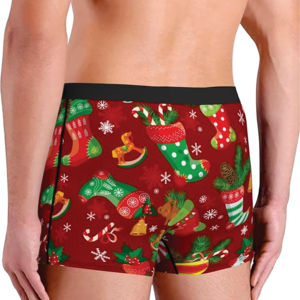Custom Logo Sublimation <b>Boxers</b> for Men Soft Stretch Quick Dry Underwear Elastic Waist Bulk Wholesale Manufacturer Supplier Order - Product Image 3