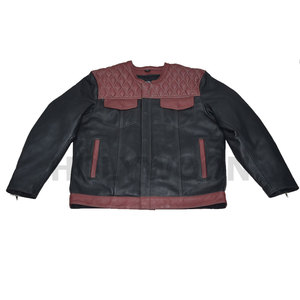 Chaqueta de Cuero Genuino de Cordero para Hombre, Chaqueta Clásica de Motociclista, Chaqueta Bomber de Cuero Real para Hombre OEM - Product Image 4