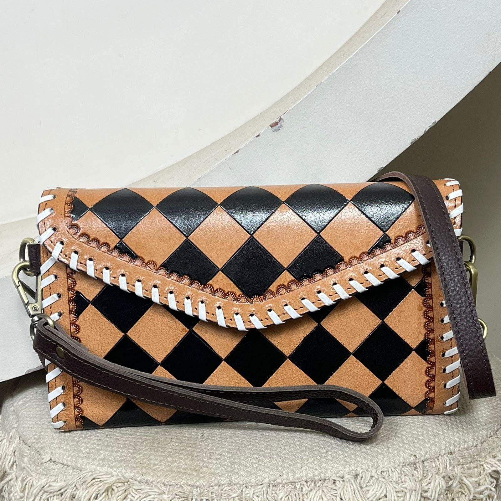 Black & Tan Checkered