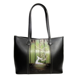 Sac fourre-tout en cuir fait main, motif cerf, sac à main artistique de créateur pour femme, grande capacité, style premium - Product Image 1