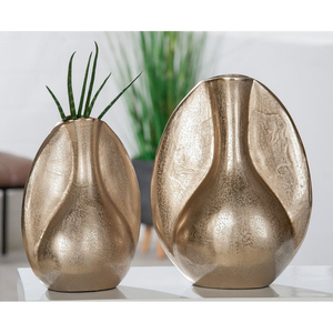 Modern Plated Silver Vase Elegant Sculptural Flower Arrangement for Living Room <b>Desk</b> and Luxury Home Decor Accessories - Product Image 6