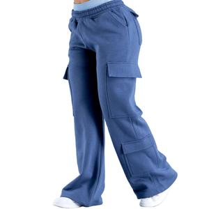 Pantalon Cargo Personnalisé de Haute Qualité OEM pour Femmes Joggers Athlétique à Jambes Larges Pantalon de Survêtement en Coton Loose Straight pour Femmes Cargo Pantalon de Survêtement - Product Image 6