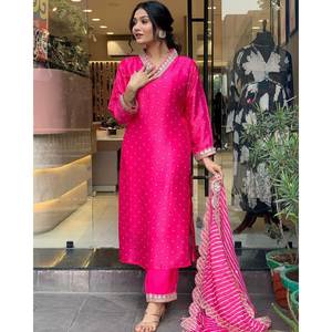 Beau haut et bas de fête avec ensemble élégant de taille Dupatta XL - Product Image 2