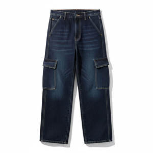 Vaqueros holgados para mujer con logotipo personalizado, servicio OEM, pantalones de mezclilla de pierna ancha para ropa casual de calle y colecciones de moda. - Product Image 4