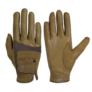 Custom Leather Horse Riding Gloves Full Finger Breathable Lightweight <b>Equestrian</b> Gloves Unisex Summer Outdoor Sports Training - Product Image 5