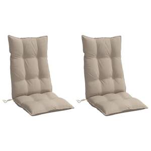 Juego de 2 Cojines para Silla de Respaldo Alto Color Taupe, Elegantes Almohadas Lumbares y Cojines para Asiento - Product Image 3