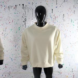 CREAM <b>Mock</b> <b>Neck</b> Sweatshirt 100% Applique Embroidery wide <b>neck</b> Sweatshirt Finer Threads - Product Image 3