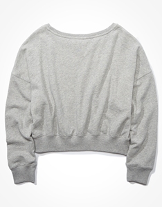 Sudadera con hombros caídos personalizada con estampado de perlas, de manga larga, estilo holgado, para envío directo - Product Image 5