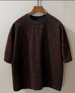 เสื้อยืดโอเวอร์ไซส์พิมพ์ลาย ผ้าฝ้ายเจอร์ซีย์ 100% ทรงหลวม สวมใส่สบาย เป็นมิตรกับสิ่งแวดล้อม ระบายอากาศได้ดี น้ำหนัก 220 กรัม สไตล์สตรีท - Product Image 1