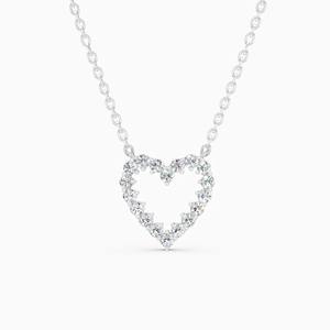 Collier cœur éternel en diamant cultivé en laboratoire de 0,684 ct en or jaune, blanc et rose 9 carats - Product Image 3