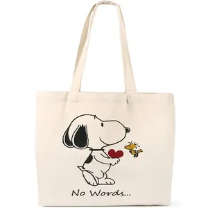 High Quality 100% Cotton Canvas <b>Tote</b> <b>Bag</b> 12oz Beige <b>with</b> Custom Logo Print Zipper and <b>Pocket</b> Wholesale Recyclable - Product Image 1