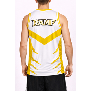 Camiseta de Baloncesto Personalizada al por Mayor para Hombre, Cuello Redondo, Conjunto de Jersey en Blanco, Adecuada para Entrenamiento Deportivo y Actividades al Aire Libre - Product Image 2